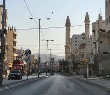 الطريق الرئيسي في حوارة، بعد يومين من هجوم المستوطنين 2023-02-28.