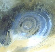The Richat structure (a geologic dome)[376]