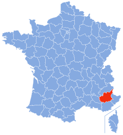 Location of Alpes-de-Haute-Provence in France