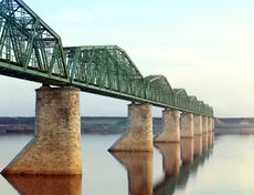 Bridge over Kama River near Perm