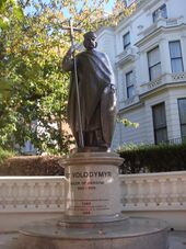 Statue in London, erected by Ukrainians in Great Britain in 1988 to celebrate the establishment of Christianity in Ukraine by St. Volodymyr in 988