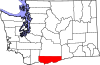 State map highlighting Klickitat County