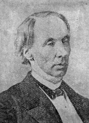 A portrait of a well dressed man, around 50 years old, circa 1850.