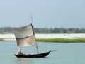 القناة الرئيسية للگانج في أوسع صورها كنهر پادما في بنگلادش