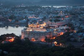 Evening view, City Palace, Udaipur.jpg