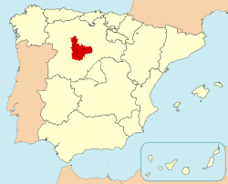 Map of Spain with highlighted