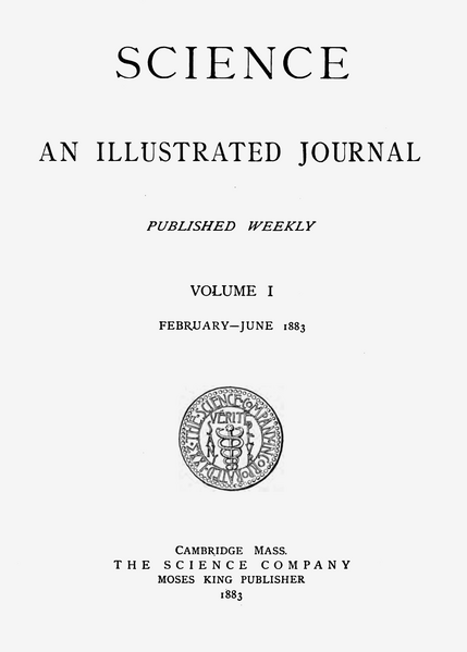 ملف:Science, vol. 1, 1883, title page.png