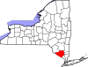 State map highlighting Orange County