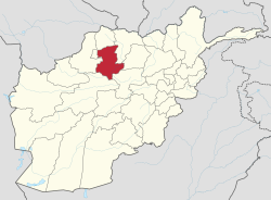 خريطة أفغانستان موضح عليها موقع ولاية سرپل.