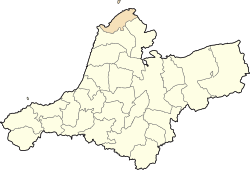 Location of Bou Zedjar within Aïn Témouchent province