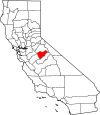 State map highlighting Mariposa County