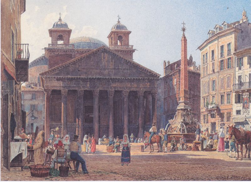 ملف:Rudolf von Alt - Das Pantheon und die Piazza della Rotonda in Rom - 1835.jpeg
