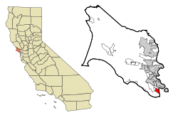 موقع سوساليتو في مقاطعة مارين وولاية كاليفورنيا