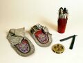 Nightingale's moccasins that she wore in the Crimean War (the other items are not hers)