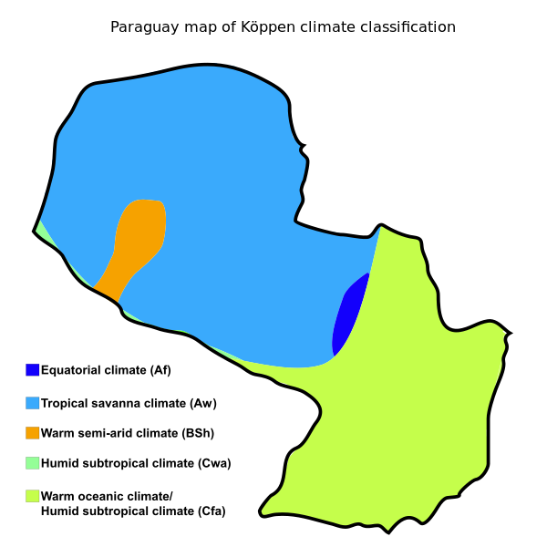 ملف:Paraguay map of Köppen climate classification.svg