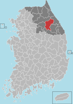 موقع پيونگ تشانگ في كوريا الجنوبية