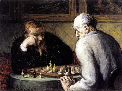 Les Joueurs d'échecs (لاعبو الشطرنج)، 1863.