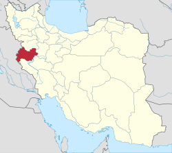 Location of Kermanshah Province in Iran