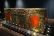 Coffin of prince Liu Wu, covered with jade panels. China, 154 BC