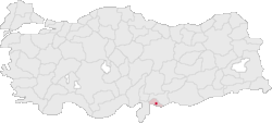 موقع محافظة كلس في تركيا.