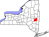 State map highlighting Albany County