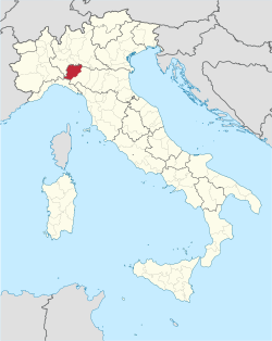 خريطة تبين موقع مقاطعة پياتشنتسا في إيطاليا