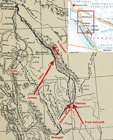 Map of Stikine route from 1897