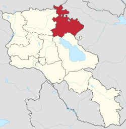 موقع طاڤوش في أرمينيا.