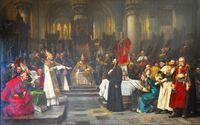 Painting of Jan Hus at the Council of Constance by Václav Brožík (1883)