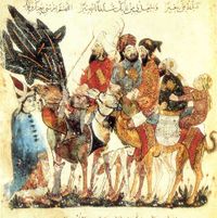 رسم للواسطي مرافق للمقامة الدمشقية من مقامات الحريري، عام 1237 م.