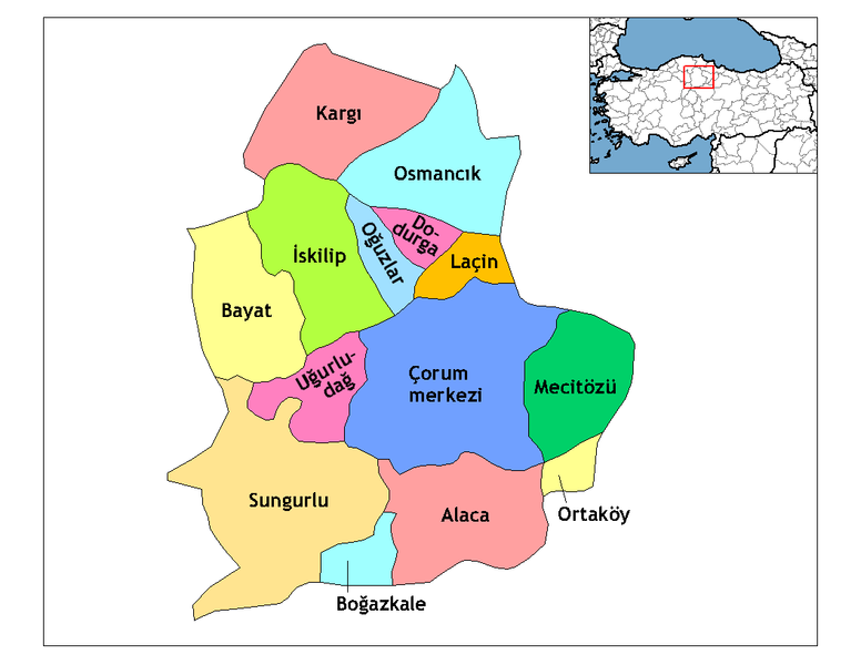 ملف:Çorum districts.png