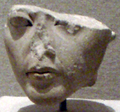 Fragmentary statue thought to represent Ankhesenamun, sister and wife to Tutankhamun, on display at the Brooklyn Museum