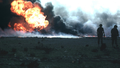 صورة لأحد الآبار المحترقة، أثناء حرب الخليج الثانية