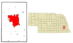 Location within Lancaster County