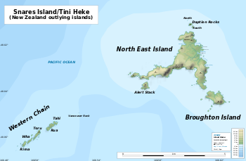 Snares Islands New Zealand geographic map en.svg