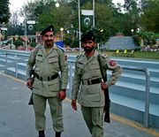 Punjab Rangers at the Wagah border.