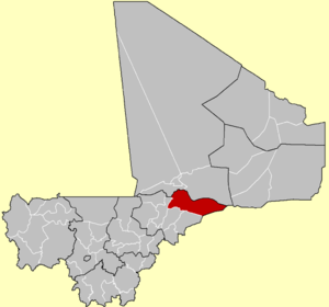 موقع دائرة دوِنتزا في مالي.