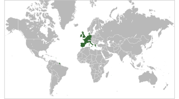 Map of the EEC in the world, at its end in 1993.