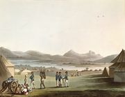 A Royal Artillery encampment at Arcot, Madras Presidency, 1804.