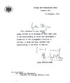 خطاب 26 نوفمبر 1971 من وزير الخارجية البريطاني إلى وزير الخارجية الإيراني يخبره بأن شروط إيران وتحذيرتها تم توصيلها لحاكم الشارقة.