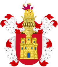 Coat of Arms of Castile with the Royal Crest.svg