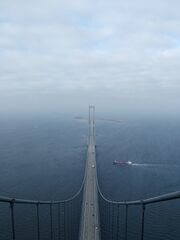 The East Bridge from the top of the eastern pylon