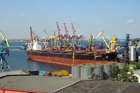 ميناء أوديسا هو أزحم موانيء أوكرانيا. يمكن الملاحة في الميناء طوال العام ويخدم كقناة استيراد وتصدير حيوية للاقتصاد الأوكراني.