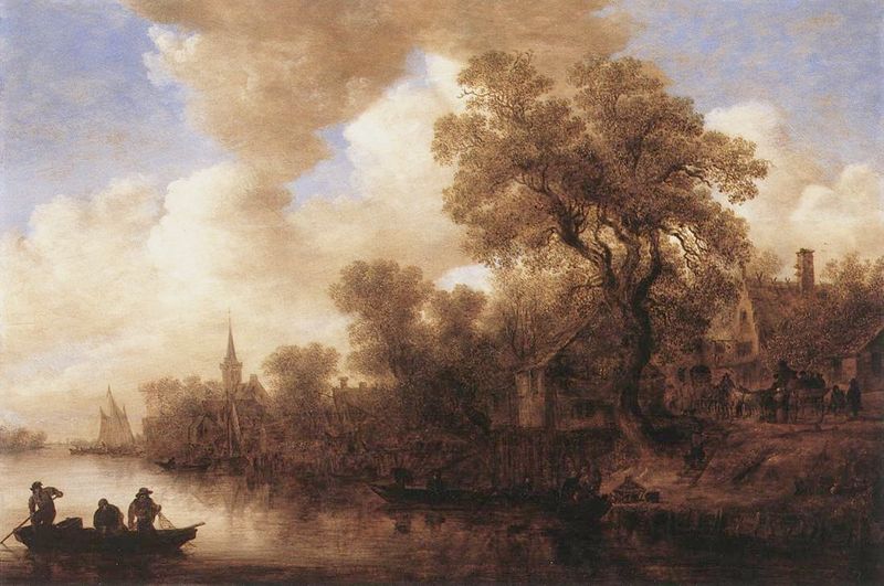 ملف:River Scene by Jan van Goyen.jpeg