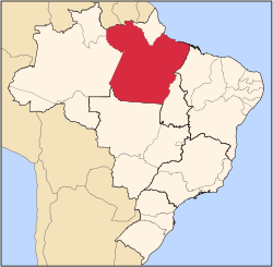 موقع ولاية پارا في البرازيل