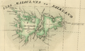 Île Swan (present Weddell Island) on an 1827 French map of the Falklands