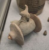 Ram-headed bird mounted on wheels, probably a toy; 2600–1900 BC; terracotta; Guimet Museum (Paris)