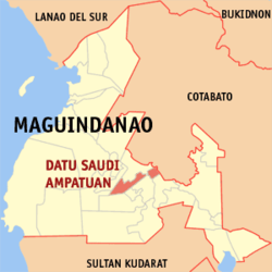 خريطة ماگندناو موضع عليها موقع سعودي-أمپاتوان.