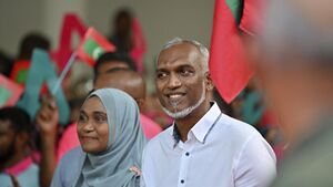 رئيس المالديف محمد معز خلال حملته الانتخابية