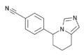 Structure of fadrozole, an aromatase inhibitor for the treatment of breast cancer.